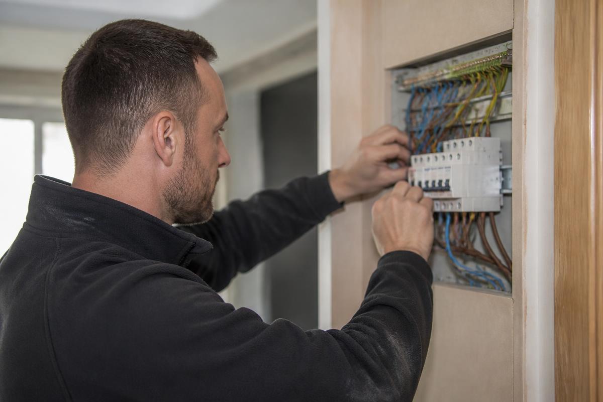 Electricians at work